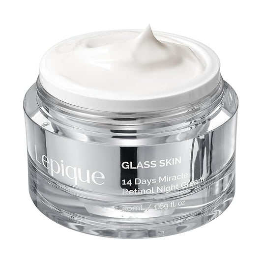 Retinol Night Cream 1.69oz - No.1 Korean Premium Overnight Repair Cream for Face and Neck - Collagen, Centella, Hyaluronic Acid - Anti aging, Acne, Moisturizer, Face Cream, Hydrating, Firming