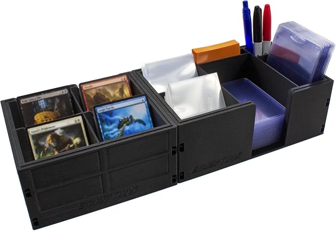 EnderToys TCG Rip Sort and Ship Station Sort Tray and Card Protector Caddy - Modular Collectible Trading Card Organization, Storage and Prep System