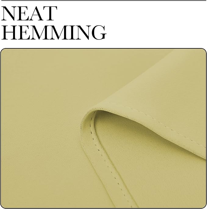 NICETOWN Patio Glass Door Blackout Curtains for Bedrooms & Living Room, Privacy Panel Drapes for Dining & Guest Rooms (Paler Yellow, 42" W x 95" L, 1 Pair)