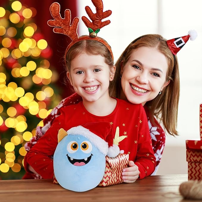 Christmas Stuffed Animal, Christmas Monster Plush, Cute Plushies for Kids Christmas Decorations and Gifts (Monster)