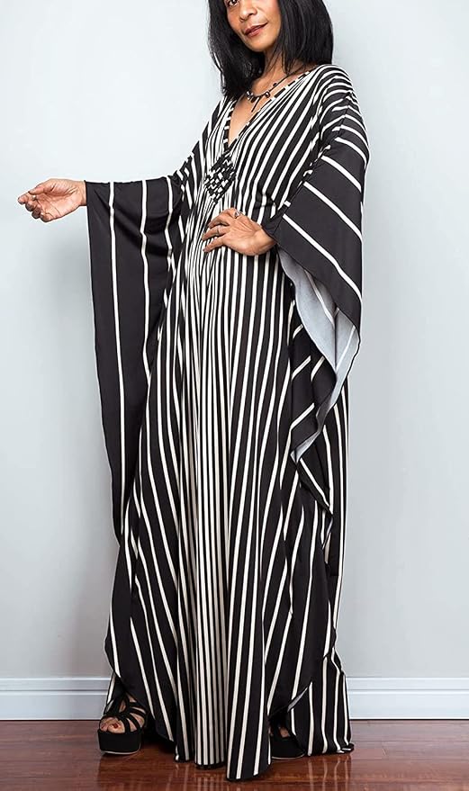 Venasha Womens Caftan Floral Print Kaftan Dress Short Sleeve Swimsuit Cover up Loungewear for Summer
