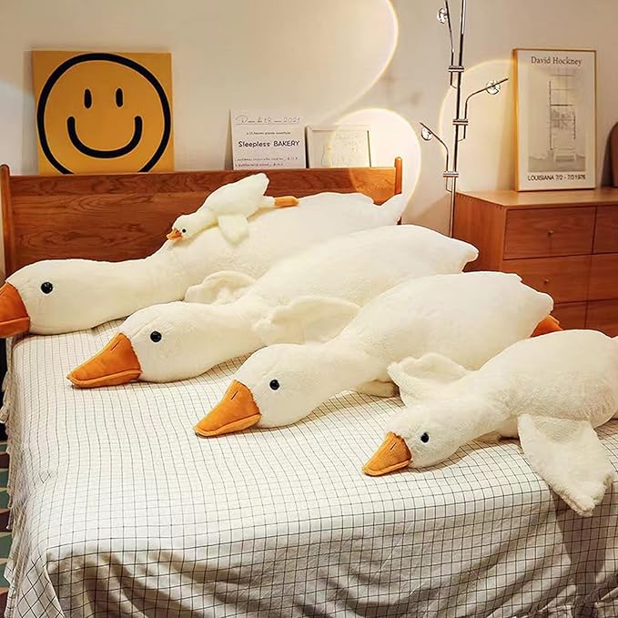 Swan Stuffed Animal, 5.5 lbs Weighted Stuffed Animals Plush Swan Toy Big Goose Weighted Plush Animals Duck Stuffed Animals Plush Pillow Toy Gifts for Kids, 35.43"
