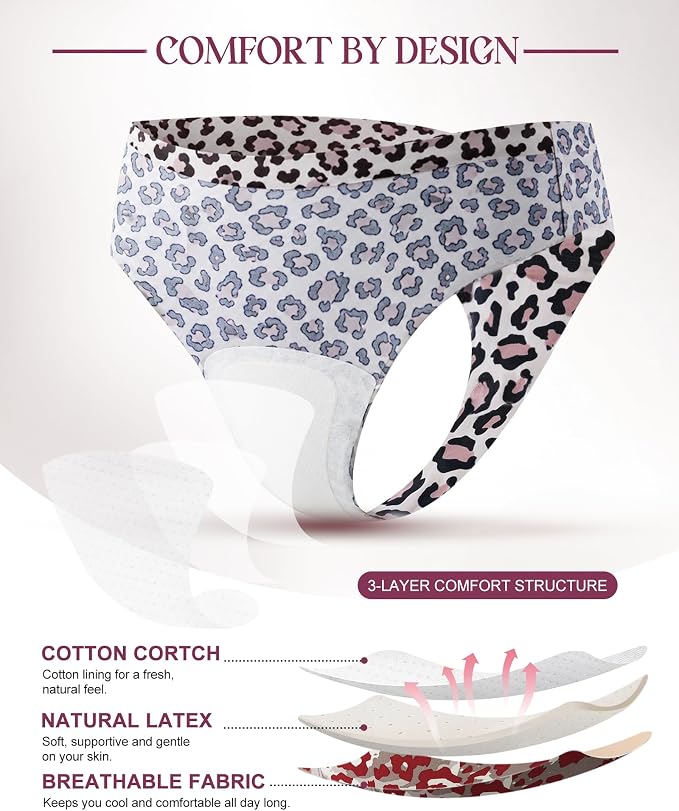 LEVAO Seamless Thongs for Women Invisible Toe Thong No Show Camel Proof Underwear Thong Panty Liners Workout G-Strings