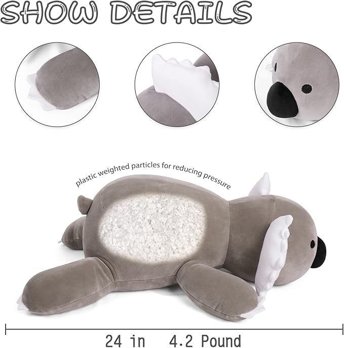 4.2lbs Koala Weighted Stuffed Animals, Weighted Stuffed Animal Plush 24", Giant Koala Stuffed Animal Pillow Soft Doll Toy Gifts for Kids Adults Women Men Girls Boy