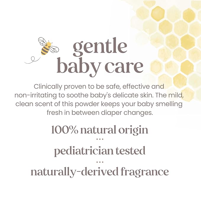 Burt's Bees Baby Dusting Powder, 100% Natural Origin Baby Powder Talc-Free, 7.5 oz. Bottle