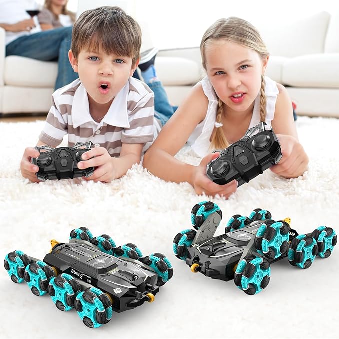 Gampop 8WD Gesture Sensing RC Stunt Cars - Toys Gifts for Kids 8 9 10 11 12 Year Old Boys Girls,2.4Ghz Remote Control Cars,Transform Drift Off Road Vehicle for Children Birthday Presents