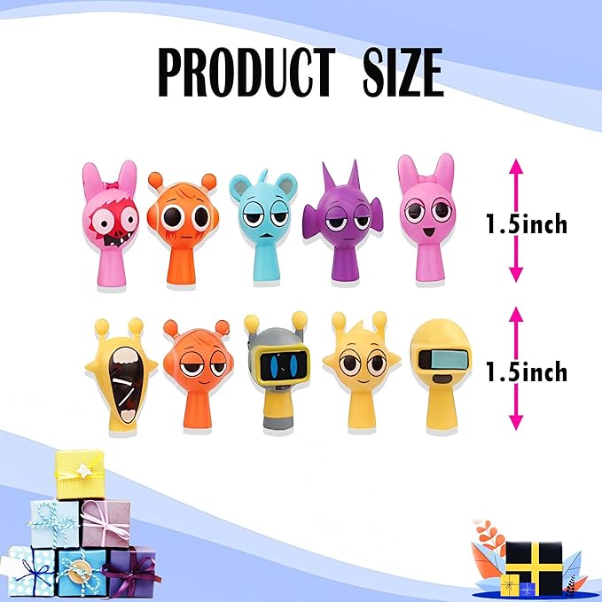 Wenda Action Figures Toy Set 48-Piece,Pinki、Clukr、Jevin PVC Toys-Collectible for Display Enthusiast
