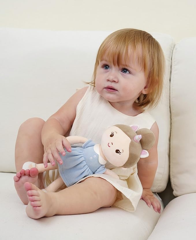 Soft Plush Baby Doll for Girls (12") - My First Baby Doll Gift for Girls, Toddlers & Infants, Machine Washable Rag Doll Toy - Sweet Dream Girl
