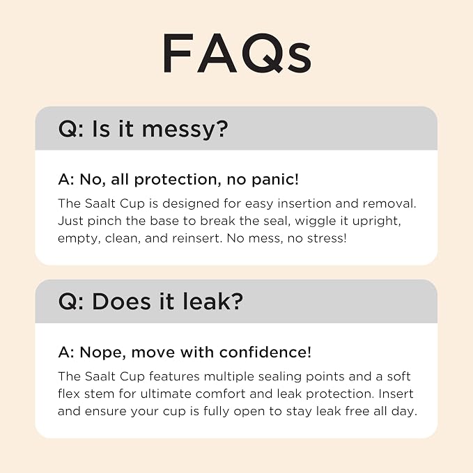 Saalt Soft Menstrual Cup – Reusable Period Cup – Made for Comfortable, Leak-Free Protection Up to 12 Hours – BPA & Latex Free – Includes Cup & Carry Bag (Regular, Grey)
