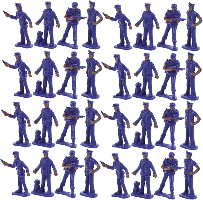 50Pcs Realistic Policeman Toy Figures for Sand Table Decoration - Miniature Police Character Models for Desktop Adornment and Micro Landscape Ornaments