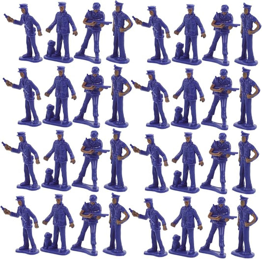 50Pcs Realistic Policeman Toy Figures for Sand Table Decoration - Miniature Police Character Models for Desktop Adornment and Micro Landscape Ornaments