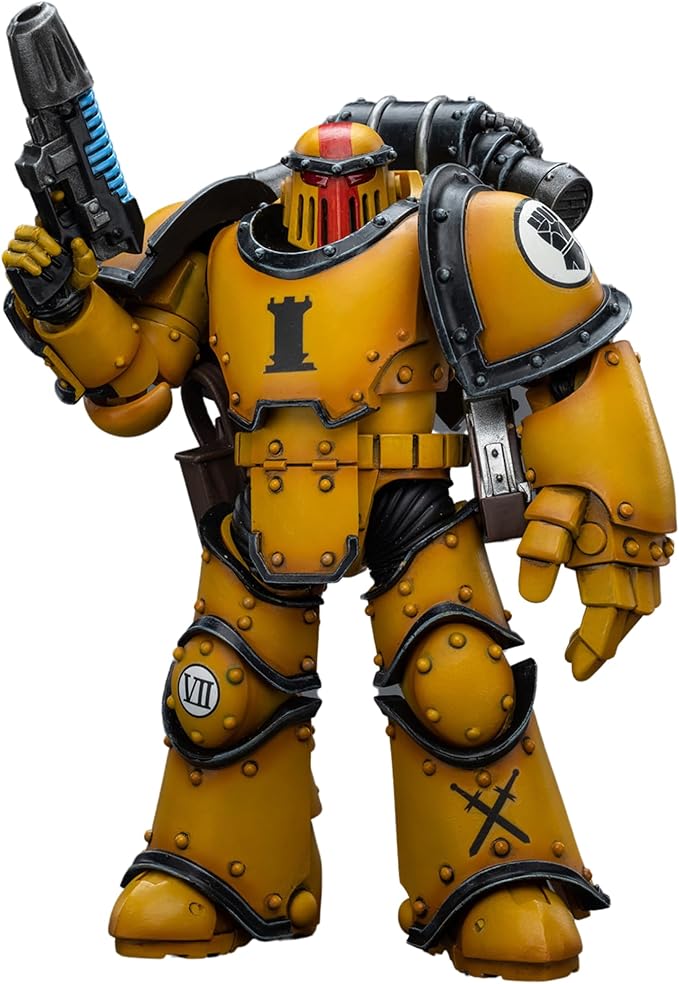JOYTOY Warhammer 40,000 1/18 Action Figure Imperial Fists Legion MkIII Tactical Squad Sergeant with Power Fist Collection Model Christmas Birthday Gifts
