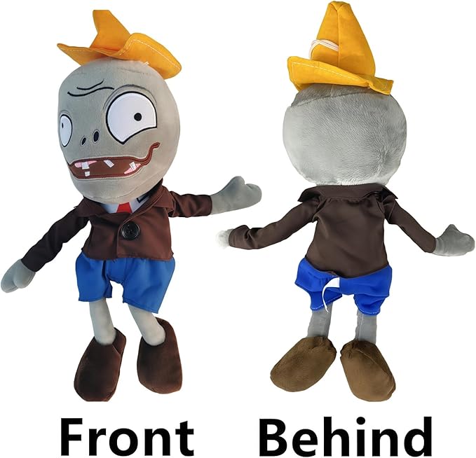 JHESAO 6 PCS Plants and Zombies Plush Sets Toy Peashooter, 1 2 Stuffed Soft Green Gatling Peashooter Doll Conehead Zombies, Nespaper Zombie PVZ Plush Figure Duck Zombie Doll New