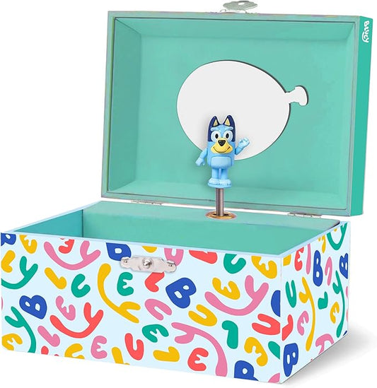 Bluey & Bingo Jewelry Box for Girls - Musical Jewelry Box with Spinning Figurine, Bluey & Bingo Toys for Kids Ages 3-5 - Plays Bluey Theme Song - 6 x 4.7 x 3.5 in