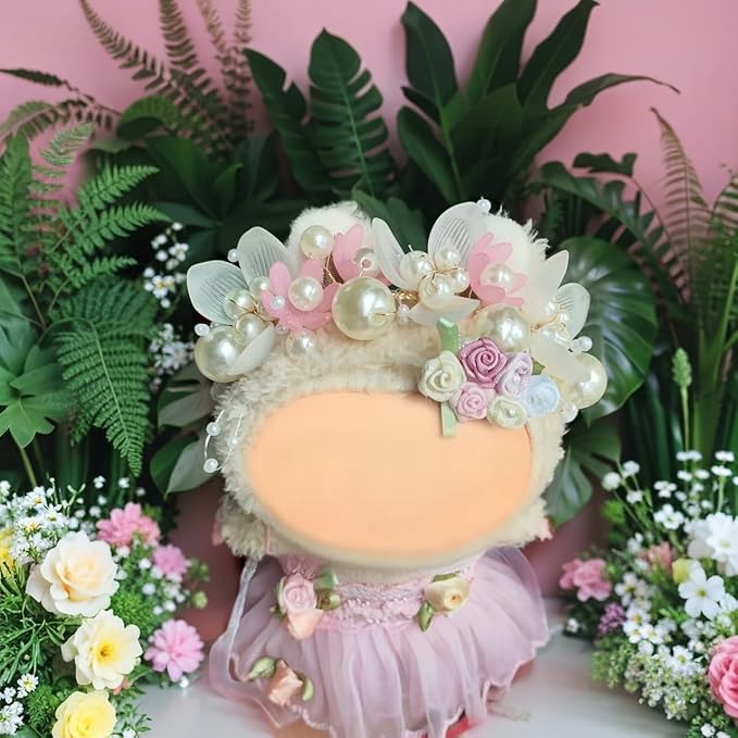 Clothes for LABUBU 17cm Dolls(No Doll -5 Set Outfit 17cm Doll Clothes for Labooboo ,Clothes Set for LABUBU Dress Up,Labubu Accessories with Flower Headband