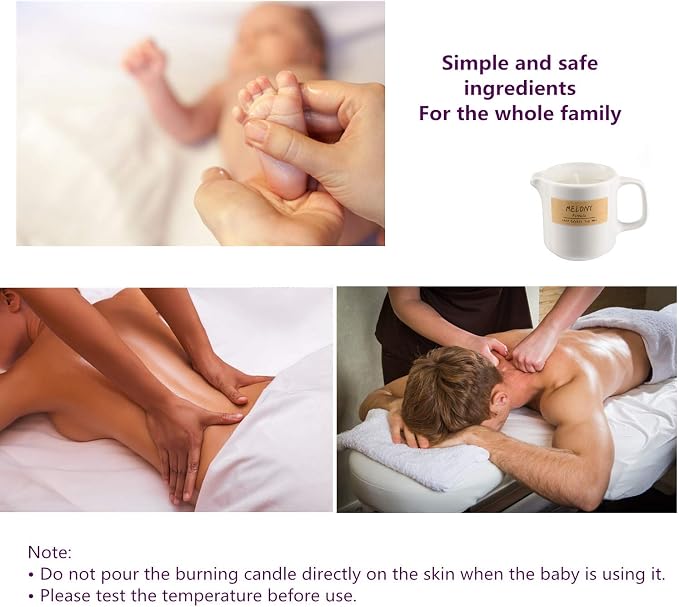 MELONY Soy Massage Oil Candle, Honeysuckle Galbanum, 2.82 OZ / 80G | Intensive Skin Treatment, Almond Oil, Shea Butter & Cocoa Butter, Nourishing, Massage & Moisturise