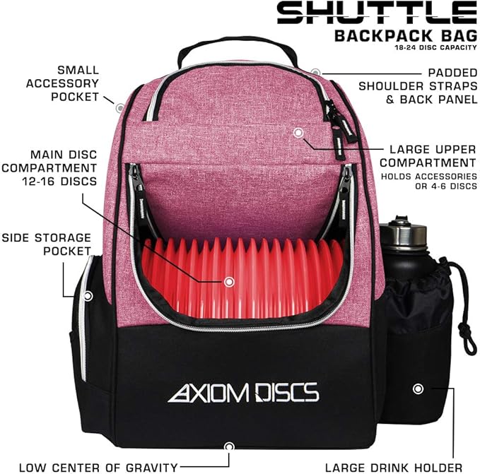 Axiom Discs Shuttle Disc Golf Backpack Bag (Choose Your Style and Color)