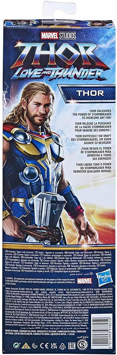 Marvel Avengers Titan Hero Series Thor Toy, 12-Inch-Scale Thor: Love and Thunder Action Figure with Accessory, Toys for Kids Ages 4 and Up