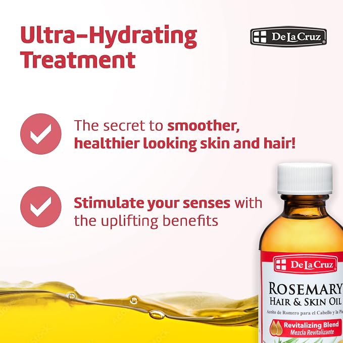 Rosemary Oil Blend Moisturizer with Castor, Avocado and Olive Oil - Topical Use Only 8 FL. OZ. (236 mL)
