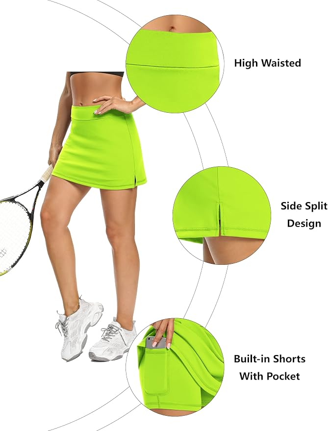 LouKeith Tennis Skirts for Women Golf Athletic Activewear Skorts Mini Summer Workout Running Shorts with Pockets