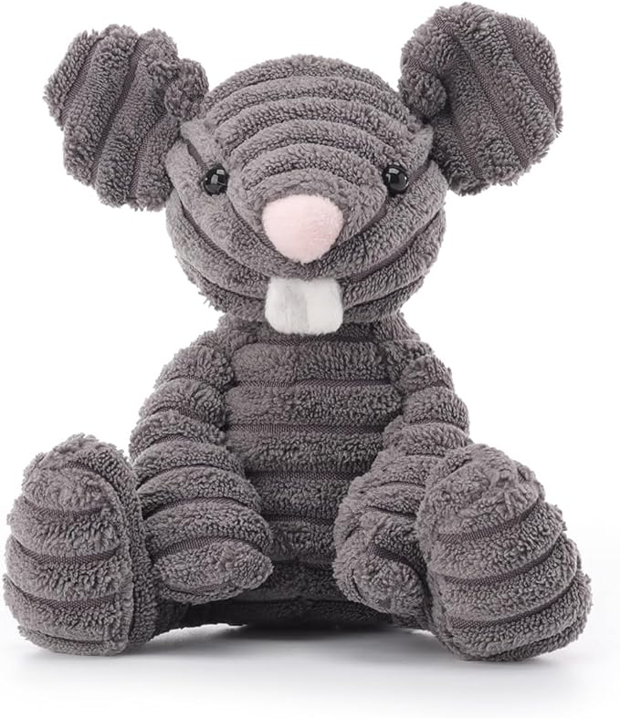 Apricot Lamb Corduroy Rat Mouse Stuffed Animals for Kids, Soft Cute Plush Toys for Baby Girl and Boy, 6 Inches