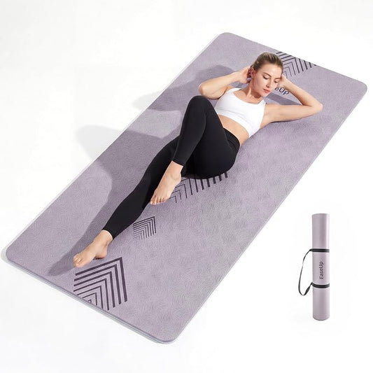 EaseUp Large yoga mat,73’x35.5’x0.4’,extra thick and wide,10mm pilates mat,non-slip exercise mat,workout mats for home gym