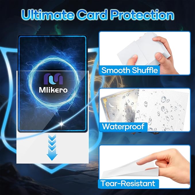 500 Count Card Sleeves, Matte Magic Card Sleeves, Smooth Shuffle & Tear Resistant, Fit for MTG, TCG, CCG (White)