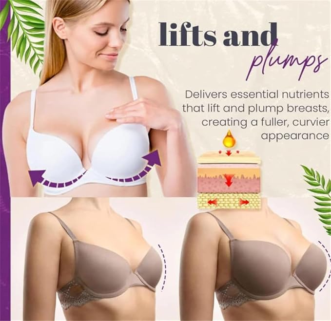 Generic Bust Firming Natural Essence Oil, Natural Breast Enhancement Oil, Breast Enhancement Cream Fast Growth, Natural Curves Breast Enhancement, Plumping Enlargement Nourishing Massage Oil (3Pcs)