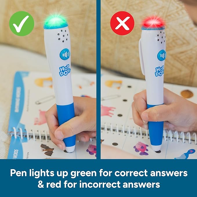 Educational Insights Hot Dots Preschool Reading Set - Preschool Workbooks with Interactive Pen, Homeschool Learning Activities, Learn to Read Activity Books for Kids Ages 4+