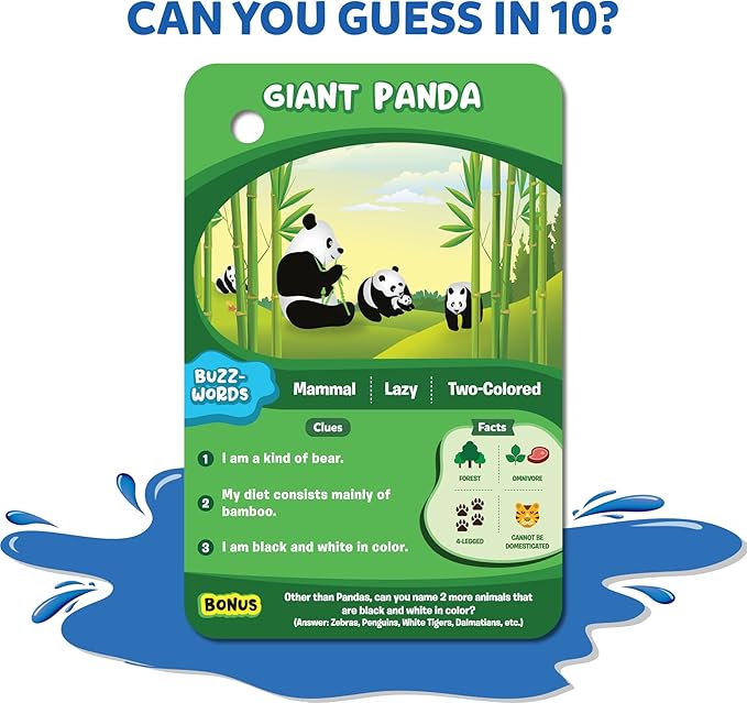Skillmatics Guess in 10 Splash, Educational Toy & Card Game for Pool, Beach, Boat Trips, Fun Travel Gifts for Kids, Teens & Adults, Ages 6, 7, 8, 9 & Up, 2-6 Players