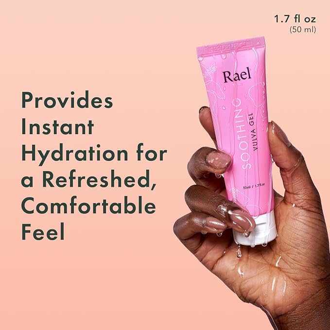 Rael Soothing Vulva Gel, Intimate Care Vaginal Moisturizer (1.7 oz, 2 Pk) | Cica & Hibiscus Extracts, H3O Hyaluronic Acid, Lactobacillus Aloe Complex, Daily Moisture Intimate Care, Lightweight Formula