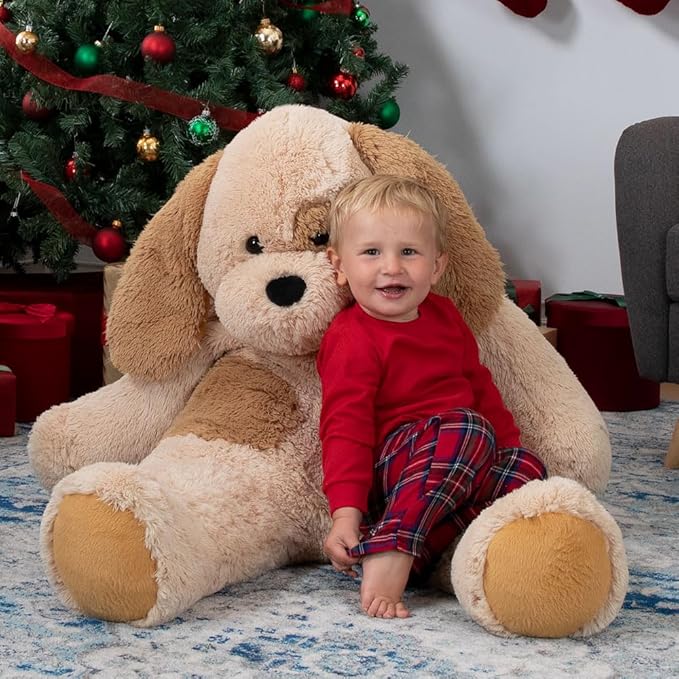 Vermont Teddy Bear Dog Stuffed Animal - 4 Foot Big Puppy Stuffed Animal from Giant Cuddle Collection - Adorable & Collectible Stuffed Dog Plush for Kids & Adults - Crafted in The USA