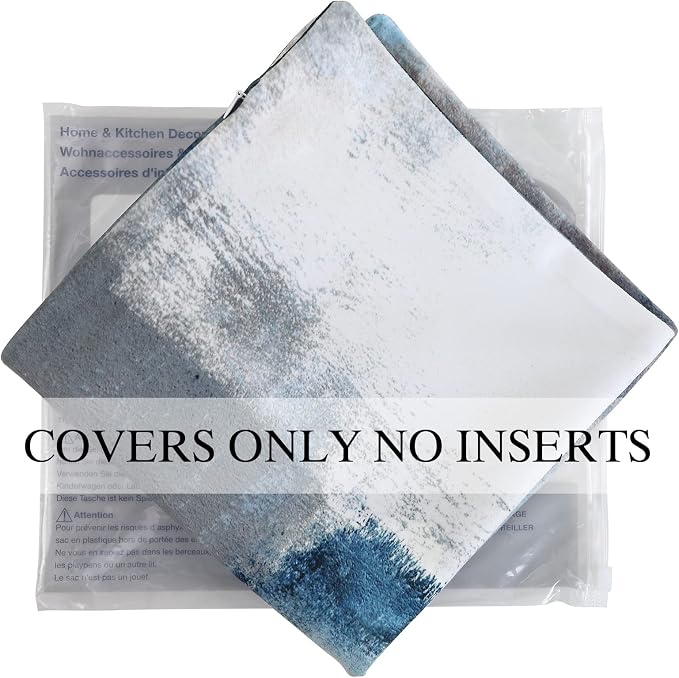 Throw Pillow Covers for Couch, 20x12 Inch, 2 Pack, Grey Blue | Decorative Throw Pillow Covers Cushion Covers for Couch Bedroom Sofa Living Room
