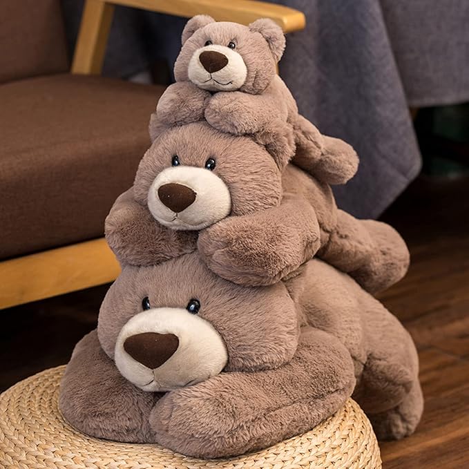 Weighted Stuffed Animals, 19.7in 3.3lbs Weighted Bear Stuffed Animal Toy Cute Brown Bear Plush Pillow for Adults Boys Girls
