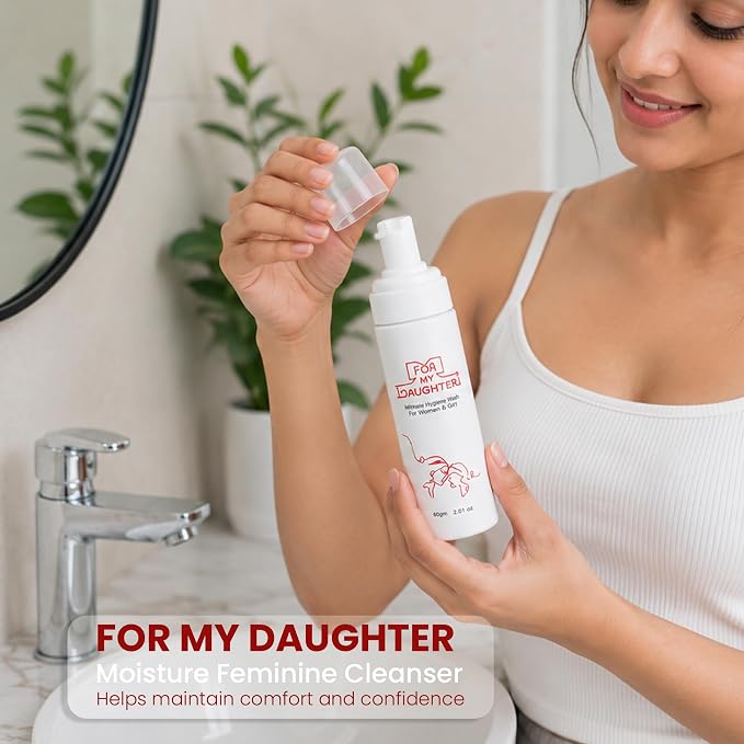 for my daughter Moisture Feminine Wash | Gentle Foam Wash with HPA Complex & | pH Balanced for Intimate Hygiene | Dermatologist-Tested – 150ml (5.07oz)