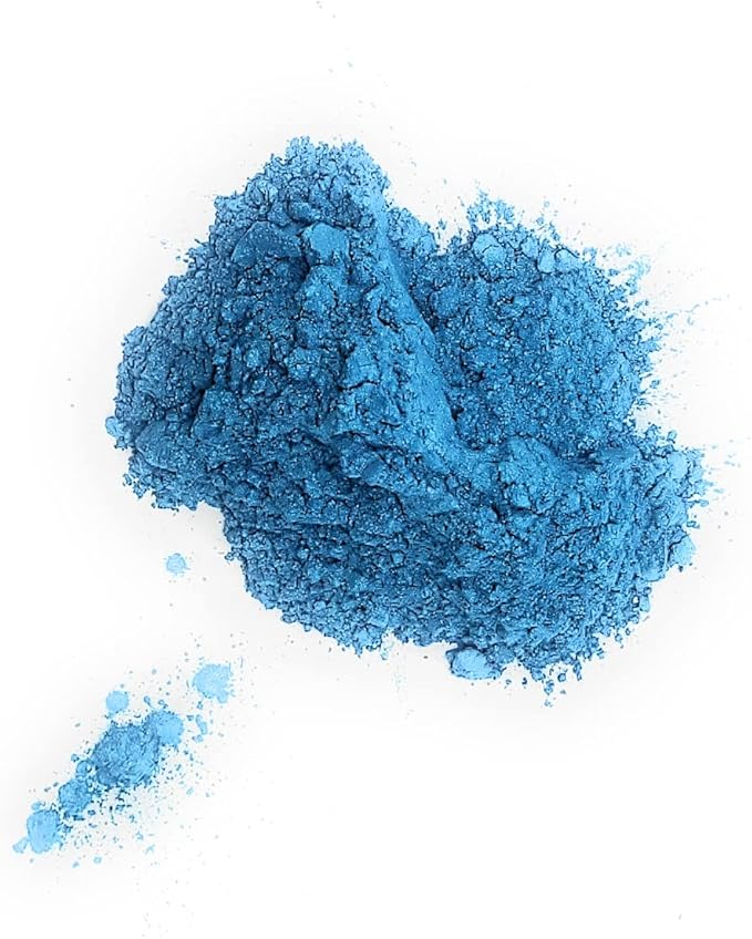 500 Grams (1.1 lbs) Best Bulk Price - Pearl Mica Powder Pigment Dye for Fine Arts, Crafting, Painting, Bath Bomb Soap Candle Slime Jewelry Making, Epoxy Resin, Woodworking (Blue BL10)