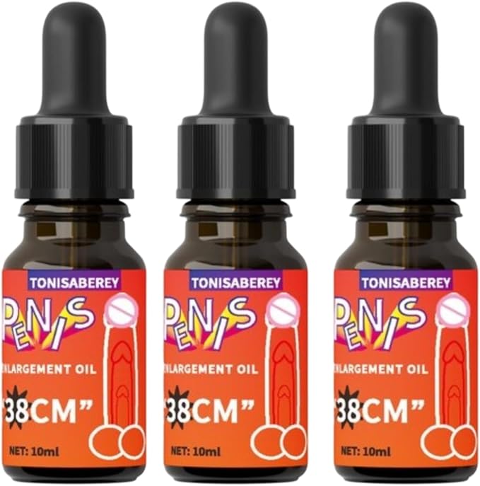 Enlarge Growth Oil - Enlarging Massage Oil with Herbs Ingredients to Help Increase Size, Girth and Length - 0.34 Fl Oz by Tonisaberey (Pack of 3)