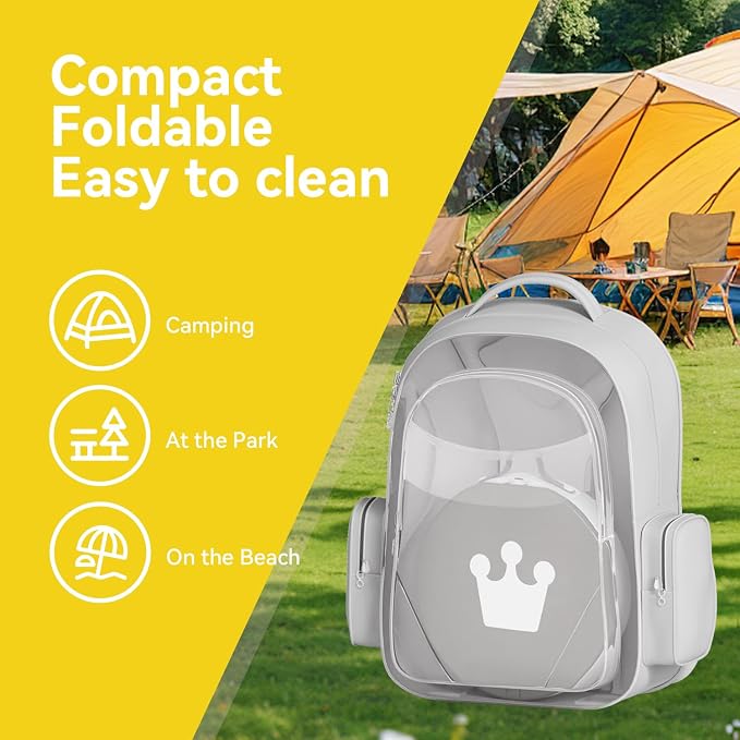 Portable Foldable Toddler Travel Potty - Medium Potty Seat, Emergency Toilet for Car Camping Hiking, Lightweight Potty Chair for Indoor Outdoor Toddler Use (Gray)