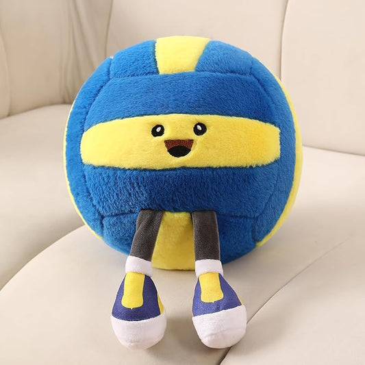 Funny Volleyball Pillow with Legs – Cute Stuffed Animal Toy for Boys Girls, Volleyball Throw Pillow Gift for Room Decor, Couch or Bed (Dark Blue Volleyball 11 Inch)