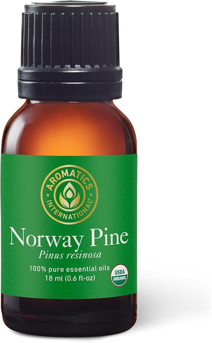 Aromatics International Premium Organic Norway Pine Essential Oil 18ml | 100% Pure Essential Oil for Diffusion & Aromatherapy
