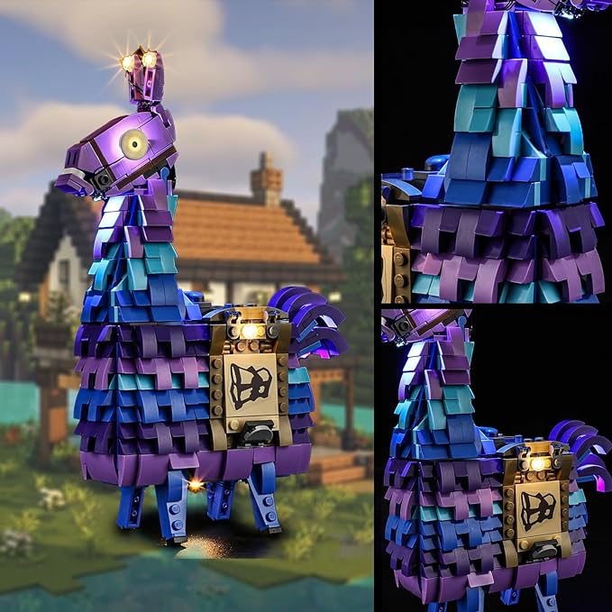 Vaodest Led Light for Lego 77071 Fortnite Supply Llama Blocks Model,Design and Configuration Compatible with Model 77071(Led Light Only, Not Building Block Kit)