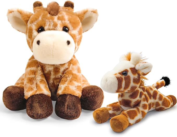2 Pcs Giraffe Stuffed Animal Toys Set,8 INCH Soft and Plush Stuffed Animals for Girls Realistic Animals Gifts,Cute Soft Giraffe Animal Boys and Girls Toy for Toddlers