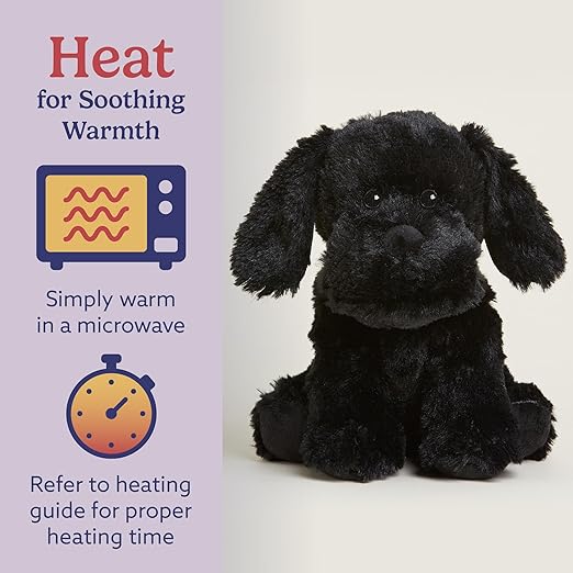 Warmies Black Labrador Microwavable, Hot or Cold for Cool Relaxation and Warm Relief, Lavender Scented Cozy Plush Animal