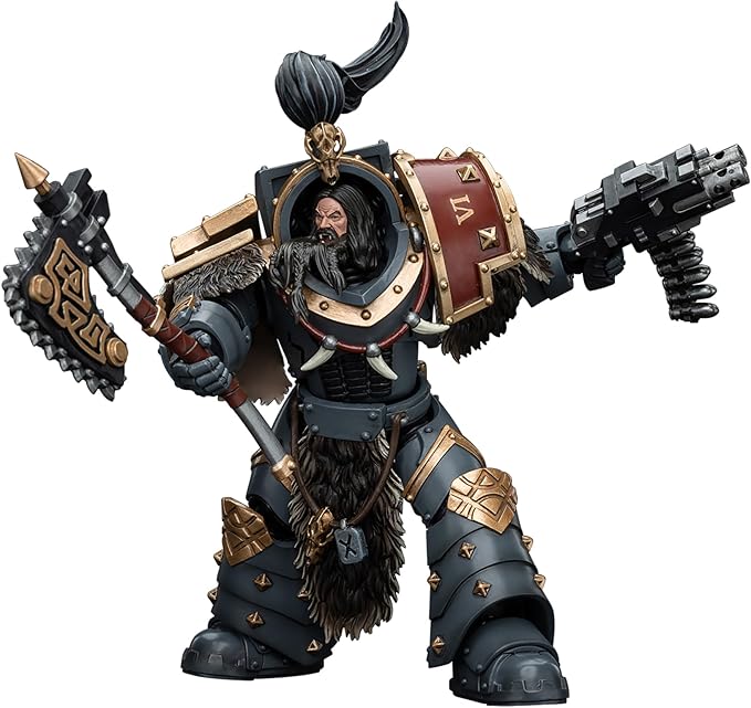 JOYTOY Warhammer 40K 1/18 Action Figures, Space Wolves Varagyr Wolf Guard Squad Varagyr Terminator 1 Perfect for Collectors & Decor, Ideal Gift for Birthdays, Christmas, Character Figure - JT5734