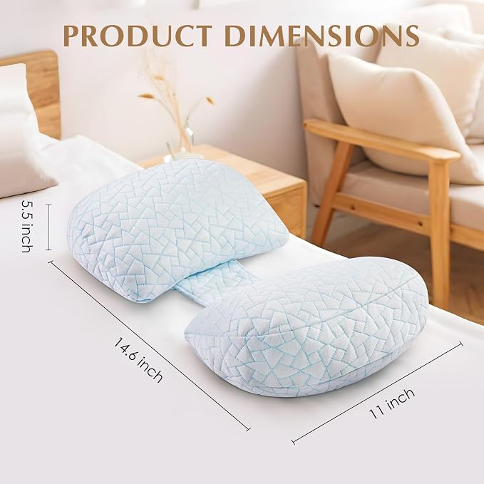 Pregnancy Pillows for Sleeping, Adjustable Travel Wedge Pillow for Belly, Back & Hip Support, Compact Maternity Sleep Pillow with Cooling Washable Cover, Multi-Use for Pregnant Side Sleepers