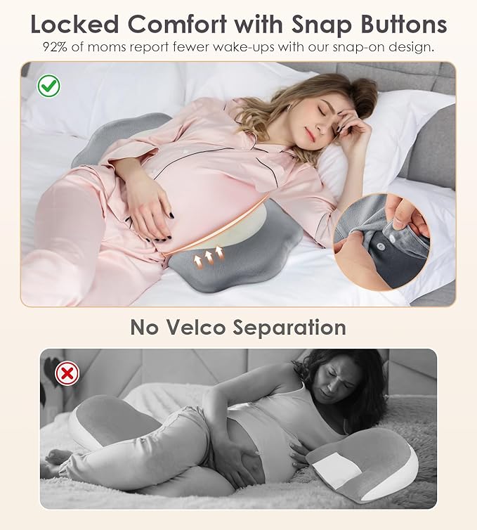 Pregnancy Pillows for Sleeping, Memory Foam Maternity Pillow Support for Back Belly HIPS, Adjustable Travel Wedge Pillow for Pregnant Women, Side Spleeping Pregnant Pillows with Velvet Cover