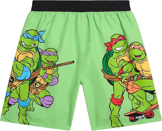 Nickelodeon Boys Swim Trunks - Paw Patrol TMNT Quick Dry Graphic Boys Swim Shorts for Toddler and Little Boy