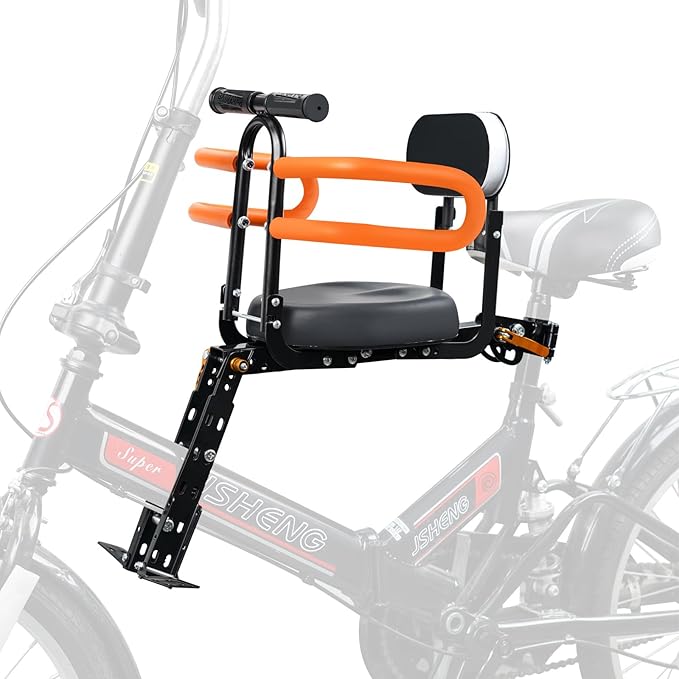 Child Bike Seat, Portable Retractable Foldable Front Mounted Kids Bike Seat, Suitable for Children 1~3 Years, Detachable Child Bike Seat Suitable for All Types of Bicycles