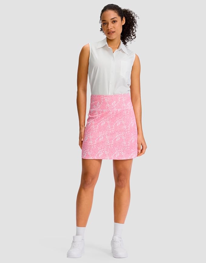 G Gradual 16"/18" Skorts for Women Golf Skirt with 2 Pockets Summer Casual | Built-In Shorts, High Waist, Soft 4-Way Stretch, Breathable Mesh Liner, Tennis Pickleball Athletic Wear, Easy To Match