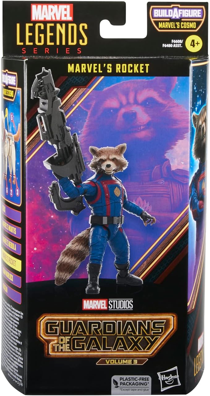 Marvel Legends Series Marvel’s Rocket, Guardians of The Galaxy Vol. 3 6-Inch Collectible Action Figures, Toys for Ages 4 and Up